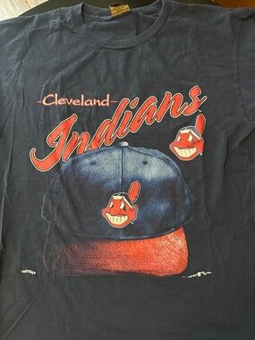 Nutmeg Mills Cleveland Indians Vintage Tee Mens XL